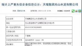 曝光:天瑞水泥向國家統計局提供不真實信息!被罰40000元！