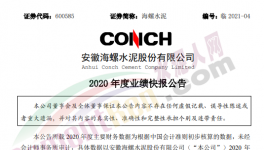 海螺水泥凈利潤351.30億元！同比增加4.58%！