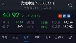 太慘了！海螺水泥1200億沒了！