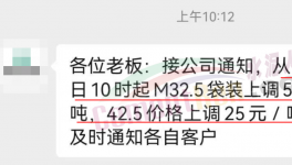 太慘！水泥價(jià)格創(chuàng)5年新低！恢復(fù)性上漲100元/噸！